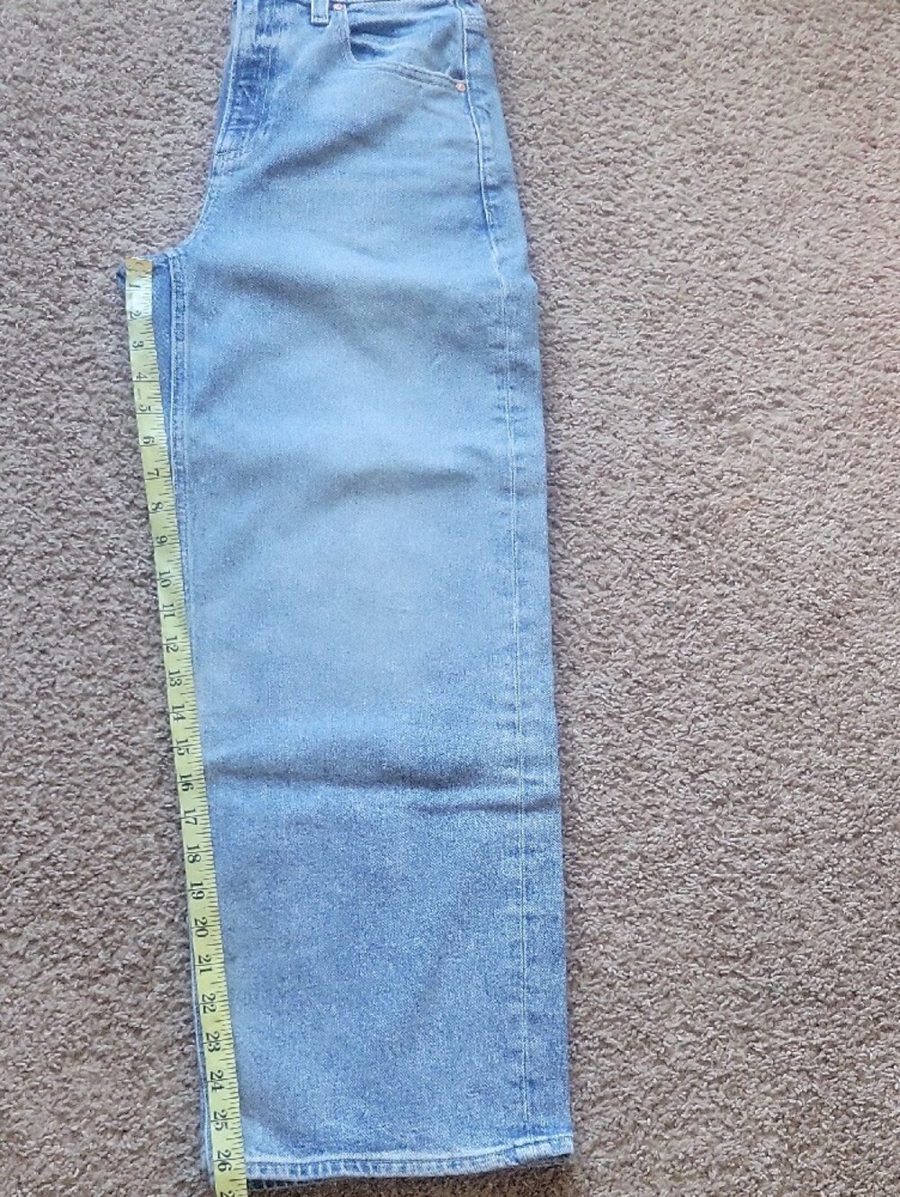 PAIGE Cameron Ankle Wide Leg High-Rise Jeans in Medium Blue Wash Sz26 - Picture 7 of 16